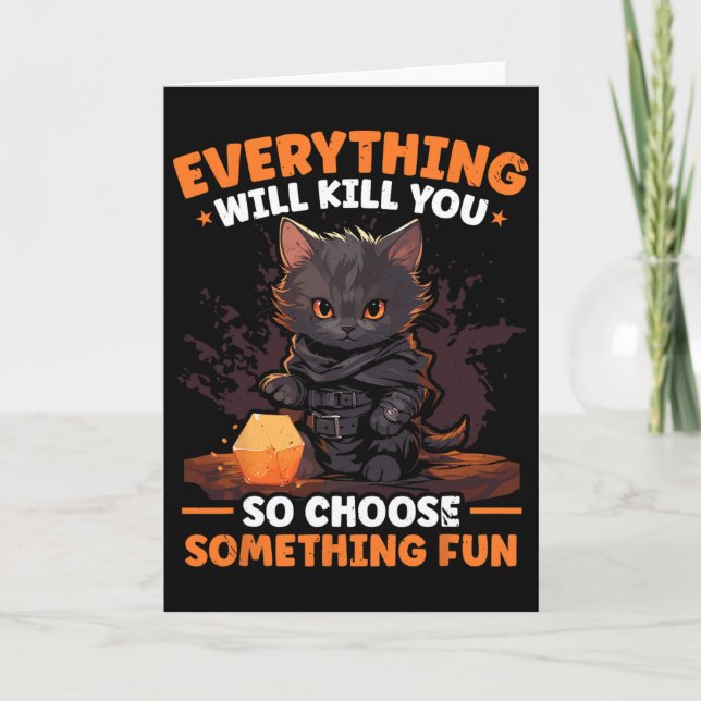 Rpg Gaming Role Playing D20 Tabletop Games Funny R Card (Front)