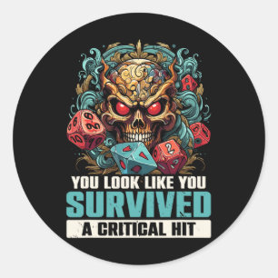 Rpg Gaming Role Playing D20 Tabletop Games Funny R Classic Round Sticker