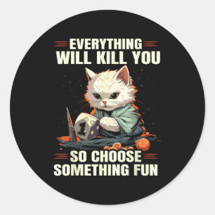 Rpg Gaming Role Playing D20 Tabletop Games Funny R Classic Round Sticker