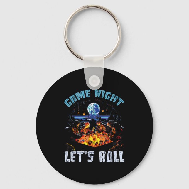 Rpg Gaming Role Playing D20 Tabletop Games Funny R Key Ring (Front)