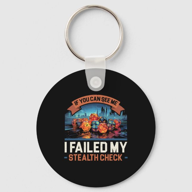 Rpg Gaming Role Playing D20 Tabletop Games Funny R Key Ring (Front)