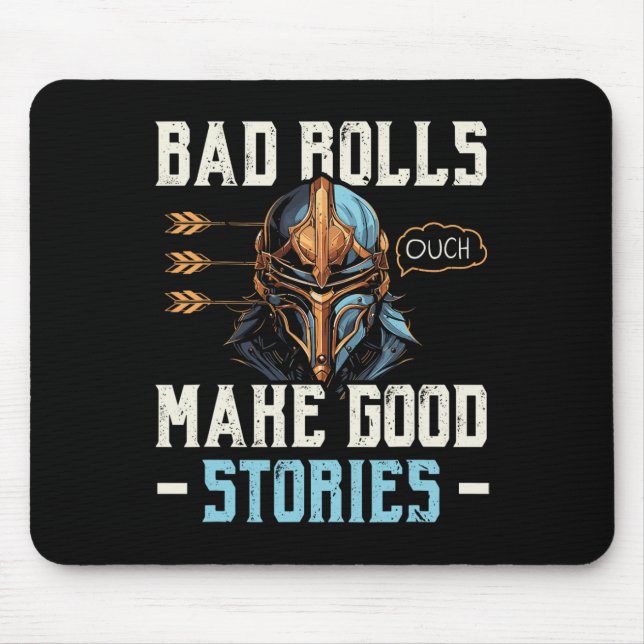 Rpg Gaming Role Playing D20 Tabletop Games Funny R Mouse Pad (Front)