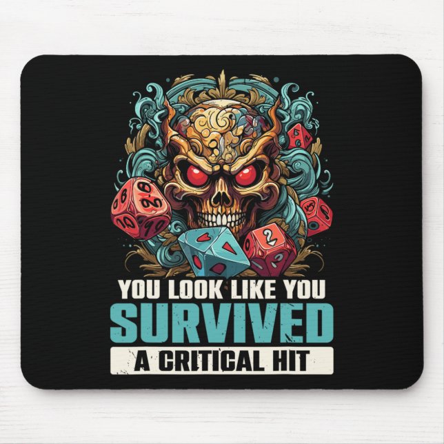 Rpg Gaming Role Playing D20 Tabletop Games Funny R Mouse Pad (Front)