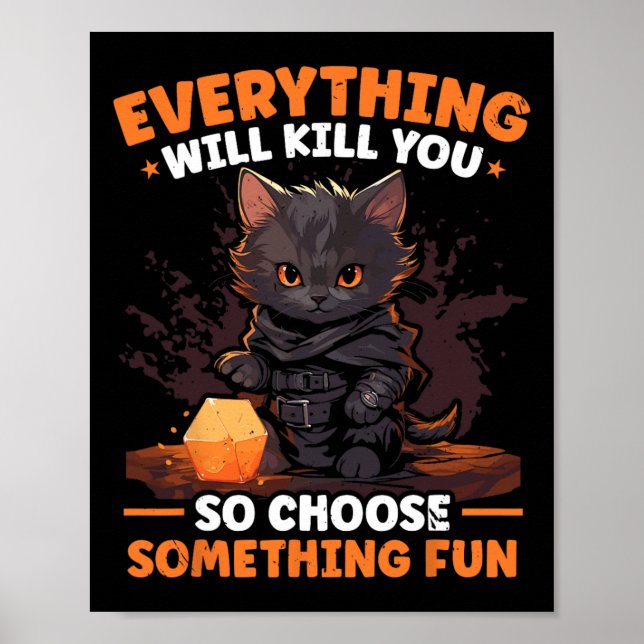 Rpg Gaming Role Playing D20 Tabletop Games Funny R Poster (Front)