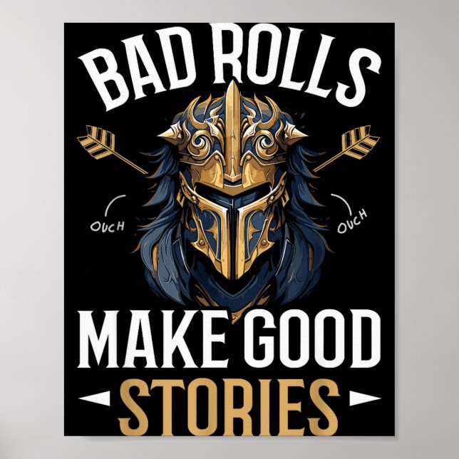 Rpg Gaming Role Playing D20 Tabletop Games Funny R Poster (Front)