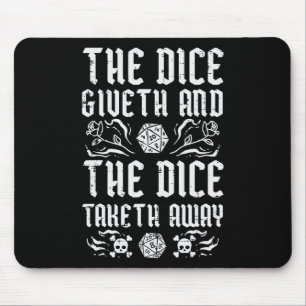 Rpg Giveth Taketh Funny Gamer Men Boys Kids Mouse Pad