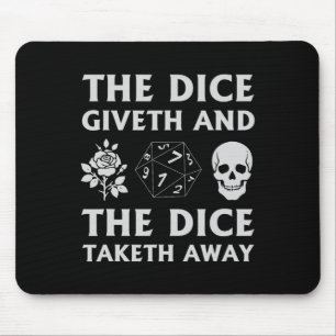 Rpg Giveth Taketh Gamer Tabletop Mouse Pad