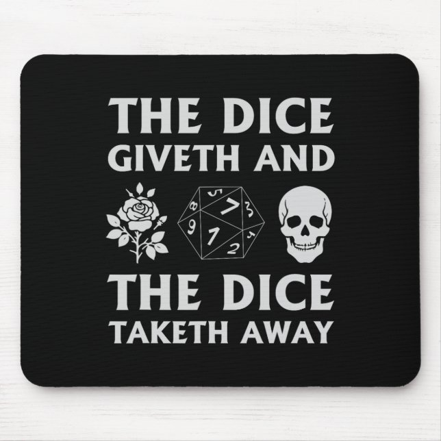 Rpg Giveth Taketh Gamer Tabletop  Mouse Pad (Front)