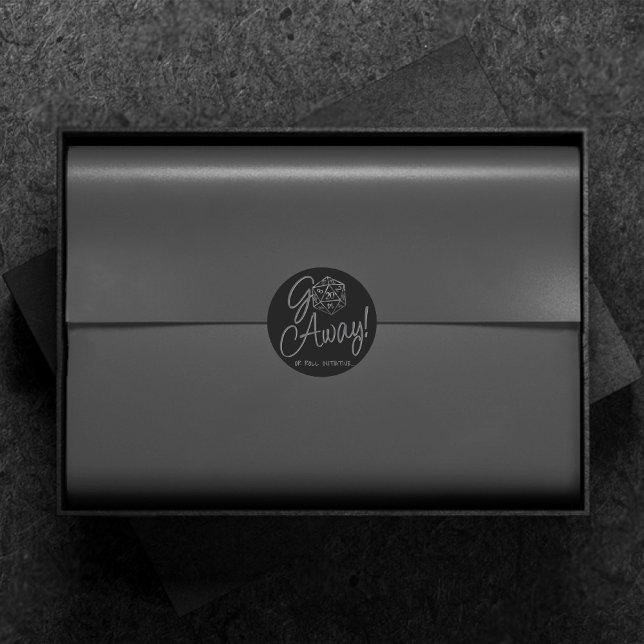 RPG Go Away | Classic Fantasy Tabletop Retro Gamer Classic Round Sticker (Creator Uploaded)