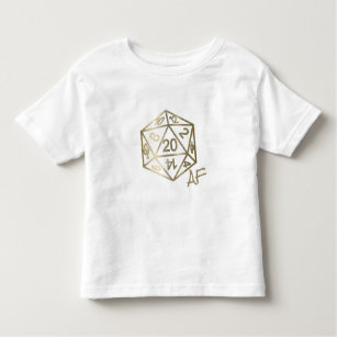 RPG Gold Crit AF   Fantasy Tabletop Role Play Dice Toddler T-Shirt