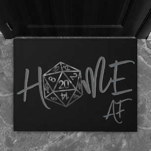 RPG Home AF Fantasy Tabletop Retro Gamer Dice Doormat