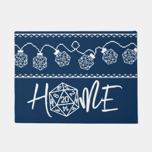 RPG Lights Blue Fantasy Tabletop Gamer Dice Doormat