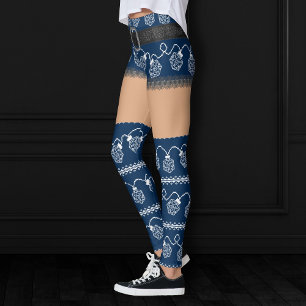 RPG Lights Blue   Fantasy Tabletop Gamer Dice Leggings