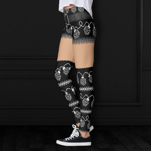 RPG Lights Classic Retro Ugly Sweater Light Skin Leggings