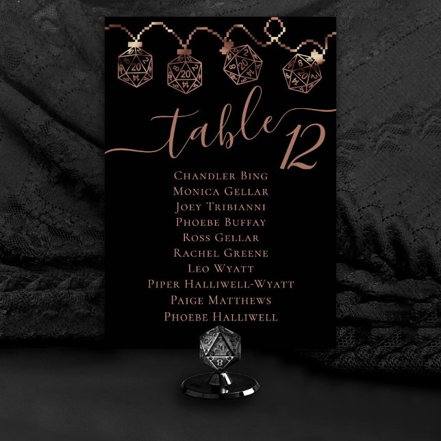 RPG Lights | Copper Fantasy Tabletop Guest Name Table Number (Creator Uploaded)