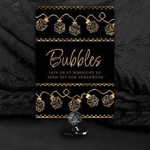 RPG Lights Gold Fantasy Tabletop Gamer Custom Table Number