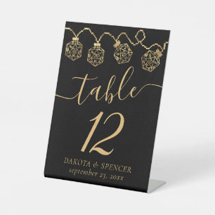 RPG Lights   Gold Fantasy Tabletop PnP Gamer Dice Pedestal Sign