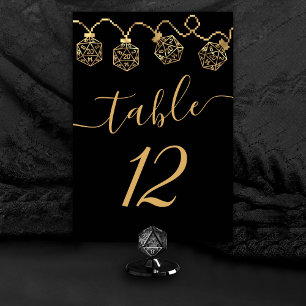 RPG Lights   Gold Fantasy Tabletop PnP Gamer Dice Table Number