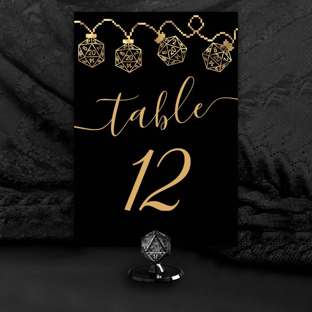RPG Lights | Gold Fantasy Tabletop PnP Gamer Dice Table Number (Creator Uploaded)