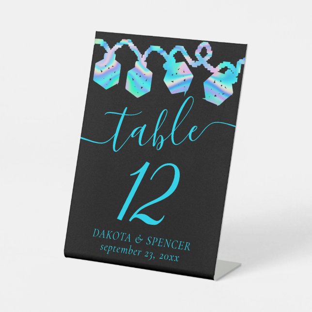 RPG Lights | Holo Fantasy Tabletop PnP Gamer Dice Pedestal Sign (Front)