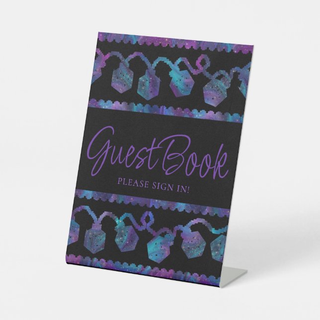 RPG Lights | Nebula Fantasy Tabletop Gamer Custom Pedestal Sign (Front)