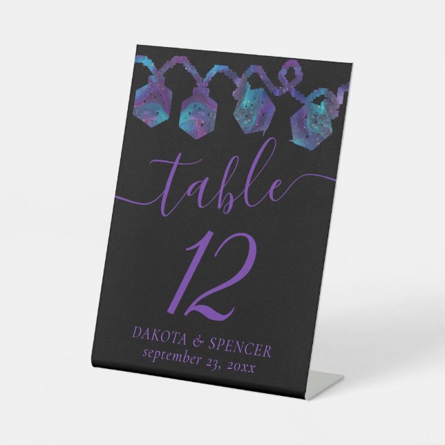 RPG Lights | Nebula Fantasy Tabletop Gamer Dice Pedestal Sign (Front)