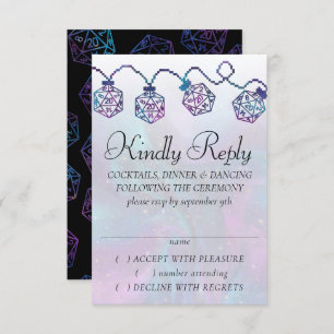 RPG Lights   Nebula Fantasy Tabletop Gamer Dice RSVP Card