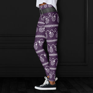 RPG Lights Purple Fantasy Tabletop Gamer Dice Leggings