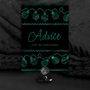 RPG Lights Teal Green Fantasy Tabletop Custom Table Number