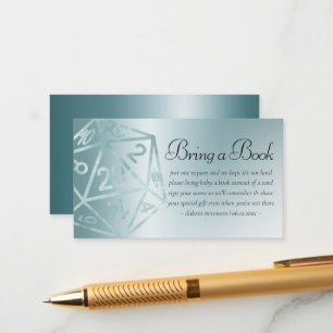 RPG Luxe Aqua Fantasy Tabletop Gamer Baby Book Enclosure Card