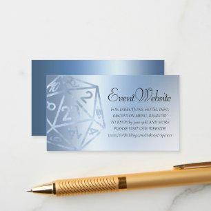 RPG Luxe   Blue Fantasy Tabletop Gamer Website Enclosure Card