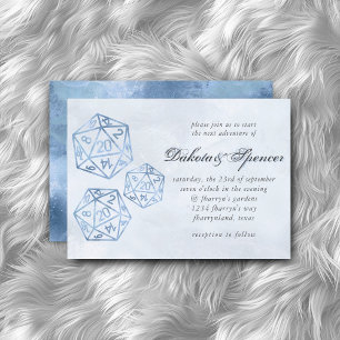 RPG Luxe   Blue Smoke Tabletop Roleplayer Dice Invitation