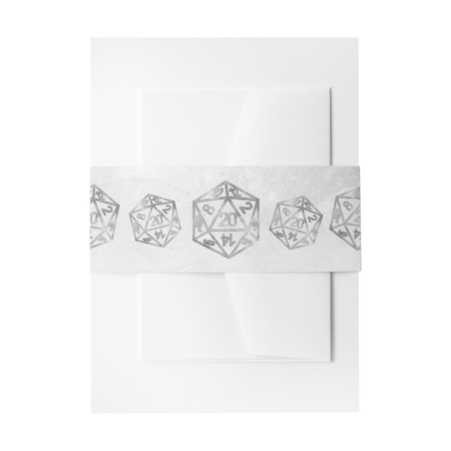 RPG Luxe | Fantasy Old School Tabletop Gamer Dice Invitation Belly Band (Front Example)