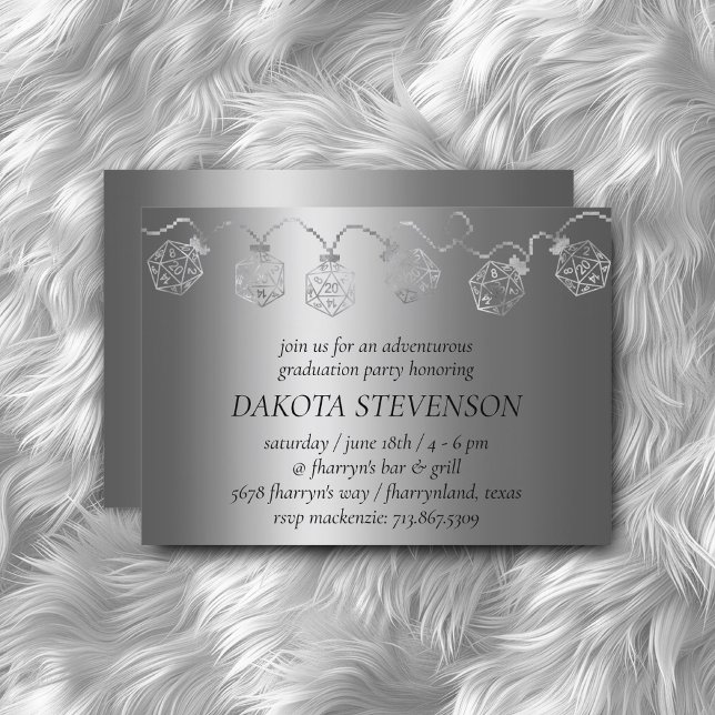 RPG Luxe | Fantasy Tabletop PnP Gamer Dice Lights Invitation (Creator Uploaded)