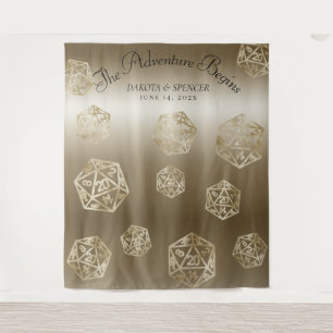 RPG Luxe Gold Fantasy Tabletop Gamer Photo Booth Tapestry