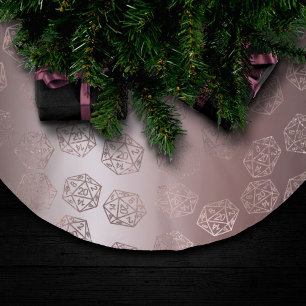 RPG Luxe   Mauve Sheen Fantasy Tabletop Gamer Dice Brushed Polyester Tree Skirt