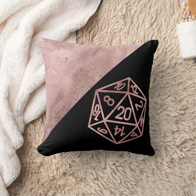 RPG Luxe | Mauve Sheen Fantasy Tabletop Gamer Dice Cushion (Blanket)