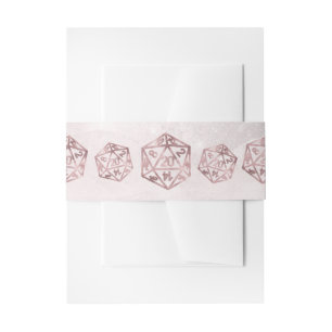 RPG Luxe Mauve Sheen Fantasy Tabletop Gamer Dice Invitation Belly Band