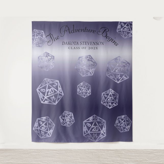 RPG Luxe | Purple Fantasy Tabletop Gamer Backdrop Tapestry (Front)