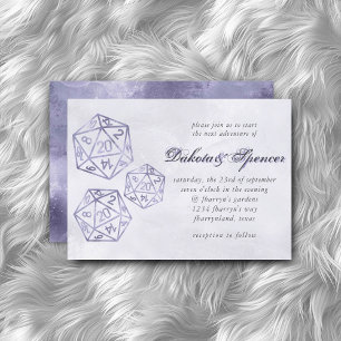 RPG Luxe   Purple Fantasy Tabletop PnP Gamer Dice Invitation