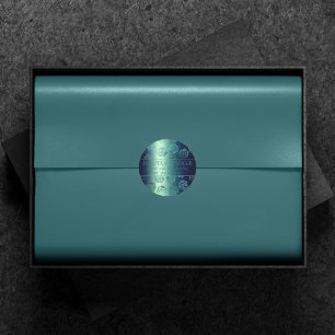 RPG Luxe   Teal Fantasy Tabletop Gamer Custom Classic Round Sticker