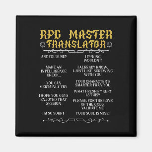 Rpg Master Translator D20 Tabletop Games Funny Rpg Magnet