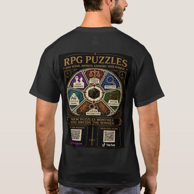 RPG Puzzles Merch T-Shirt (Back)