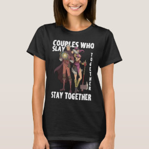 RPG Role Play  Idea Valentine's Day Gamer Couple C T-Shirt
