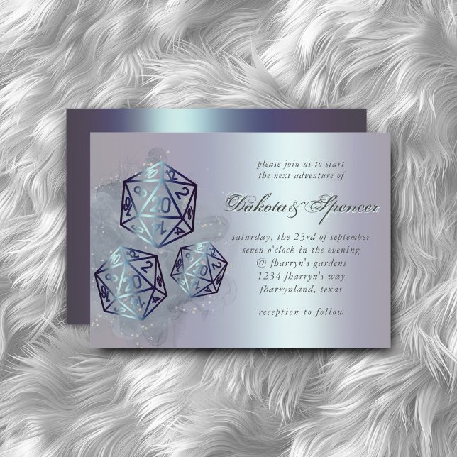 RPG Splash | Navy Sheen Fantasy Tabletop PnP Gamer Invitation (Creator Uploaded)