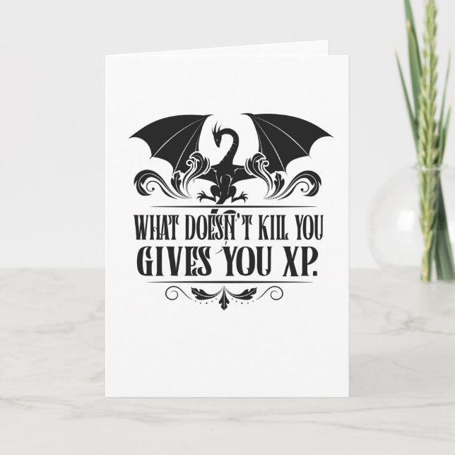 RPG Tabletop XP Dragon Master Gifts Card (Front)