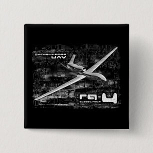 RQ-4 Global Hawk 15 Cm Square Badge