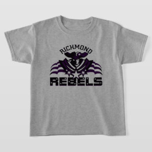 RR 03   Black Rebel Logo Kids Grey  T-Shirt