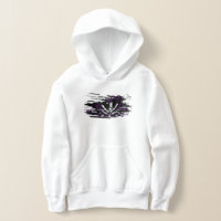 RR 04 | Grunge Rebel Logo Kids White Hoodie