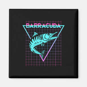 Rracuda Fish Fishing Aesthetic Retro Rracuda Magnet